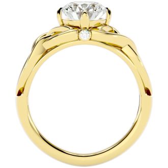 1 1/2 Carat Celtic Love Knot Diamond Engagement Ring In 14 Karat Yellow Gold