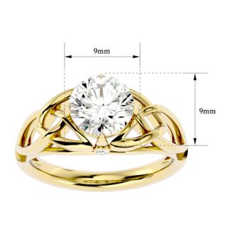 2 Carat Celtic Love Knot Diamond Engagement Ring In 14 Karat Yellow Gold