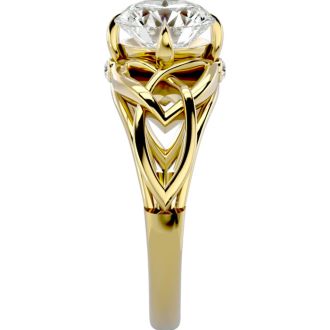 2 Carat Celtic Love Knot Diamond Engagement Ring In 14 Karat Yellow Gold