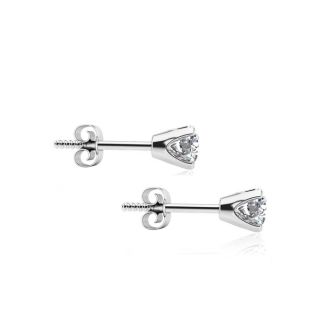 1/3 Carat Diamond Stud Earrings In 14 Karat White Gold