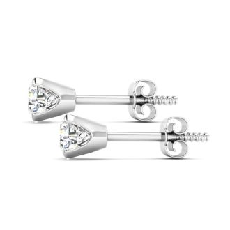 Moissanite Earrings Screw Back | Diamondrensu Platinum