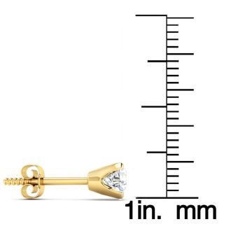 Nearly 1 Carat Colorless Diamond Stud Earrings In 14 Karat Yellow Gold.  Tens Of Thousands Sold To Happy Customers!