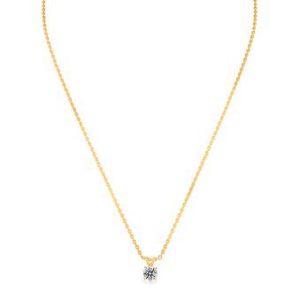Nearly 1/2ct Colorless Diamond Solitaire Pendant in 14k Yellow Gold. Fantastic Value!
