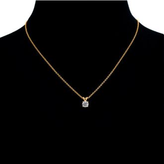 Nearly 1/2ct Colorless Diamond Solitaire Pendant in 14k Yellow Gold. Fantastic Value!
