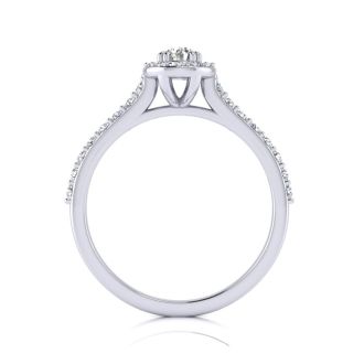 Halo Engagement Rings | 1/2 Carat Halo Diamond Engagement Ring in ...