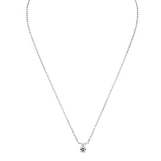 1/2 Carat Moissanite Solitaire Necklace, 18 Inches.  Incredible Deal. Lowest Price Anywhere!