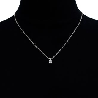 1/2 Carat Moissanite Solitaire Necklace, 18 Inches.  Incredible Deal. Lowest Price Anywhere!
