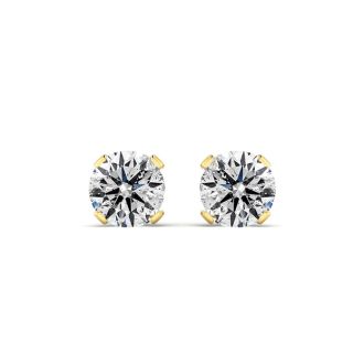 Bigger Than 1/2 Carat Colorless Diamond Stud Earrings At The Same Price In 14 Karat Yellow Gold. Incredible BLOWOUT SALE!  THESE ARE GREAT!