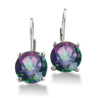 5 Carat Mystic Quartz Drop Earrings in Sterling Silver