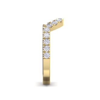 1/2 Carat Matching Diamond Band In 14K Yellow Gold