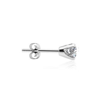 1.07 Carat Colorless Diamond Stud Earrings In 14 Karat White Gold