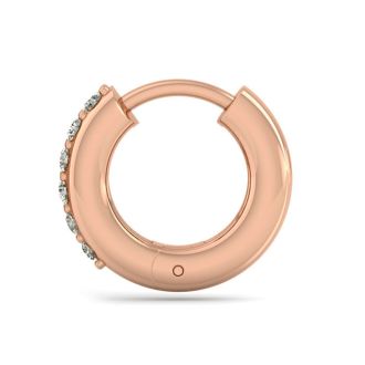 Mens rose top gold hoop earrings