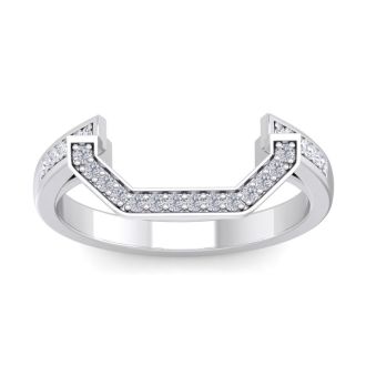 1/5 Carat Matching Diamond Wedding band In 14 Karat White Gold