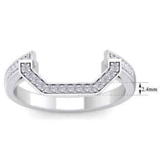 1/5 Carat Matching Diamond Wedding band In 14 Karat White Gold