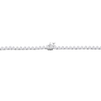 10 Carat Diamond Tennis Necklace In 14 Karat White Gold
