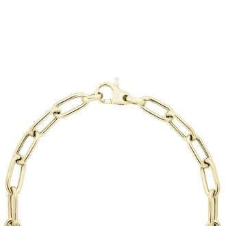 14 Karat Yellow Gold Over Sterling Silver Paperclip Chain Necklace, 20 Inches