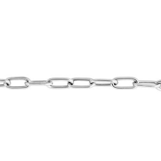 925 Sterling Silver Paperclip Chain Necklace, 20 Inches