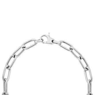 925 Sterling Silver Paperclip Chain Necklace, 20 Inches