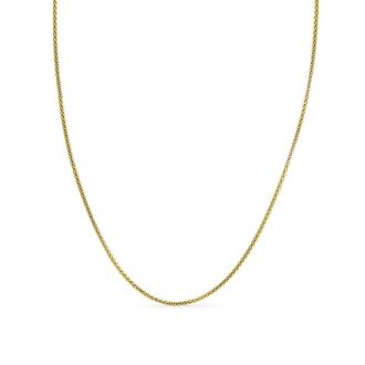 14 Karat Yellow Gold Over Sterling Silver 3.5mm Popcorn Chain Necklace, 18 Inches