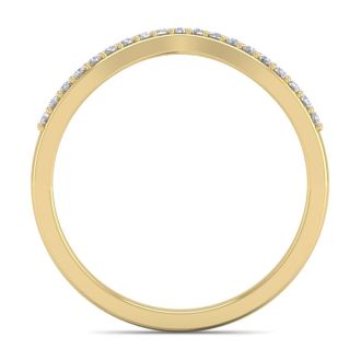 1/4 Carat Diamond Matching Wedding Band Ring in 14 Karat Yellow Gold For JWL45433