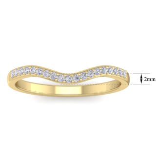 1/4 Carat Diamond Matching Wedding Band Ring in 14 Karat Yellow Gold For JWL45433
