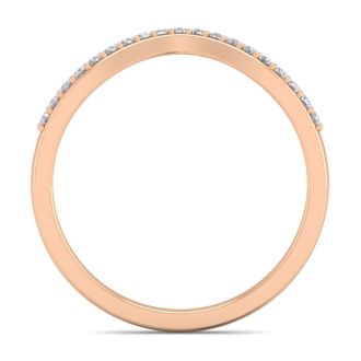 1/4 Carat Diamond Matching Wedding Band Ring in 14 Karat Rose Gold For JWL45433