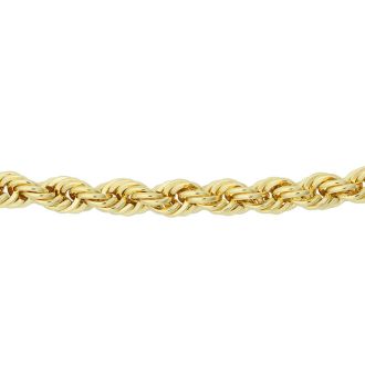 3.3mm Rope Chain, 24 Inches, Yellow Gold