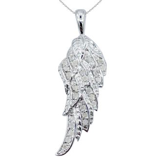Diamond Wing Necklace, Nearly 1/2 Carat of Natural Rose Cut Diamonds, 18 Inches. Totally On Trend!