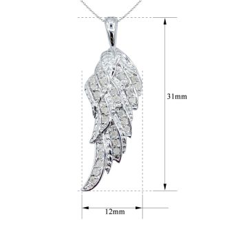 Diamond Wing Necklace, Nearly 1/2 Carat of Natural Rose Cut Diamonds, 18 Inches. Totally On Trend!