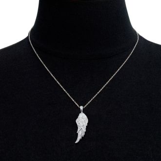 Diamond Wing Necklace, Nearly 1/2 Carat of Natural Rose Cut Diamonds, 18 Inches. Totally On Trend!