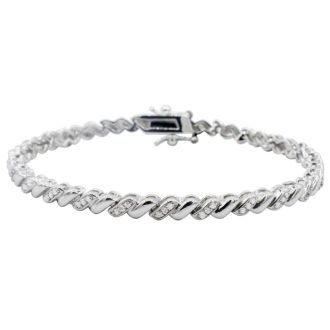 1 Carat Diamond Twist Bracelet, 7 Inches. Brand New Style That Everyone Loves!