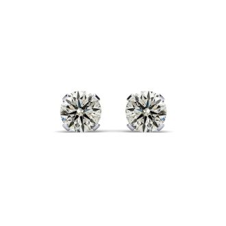 15 Point Diamond Stud Earrings White Gold!  Amazing Deal, Fiery Diamonds
