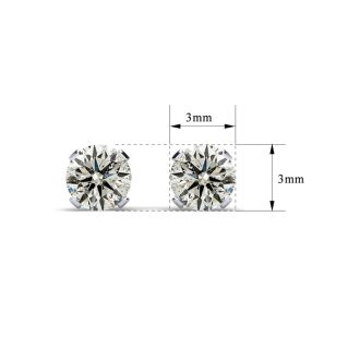 15 Point Diamond Stud Earrings White Gold!  Amazing Deal, Fiery Diamonds