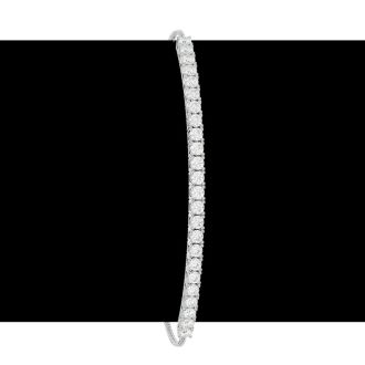 2 Carat Diamond Bolo Bracelet In 14 Karat White Gold, Adjustable 6-9 inches. New And Very Popular!