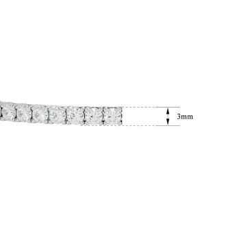 5 Carat Moissanite Tennis Bracelet In 14 Karat White Gold, 7 Inches