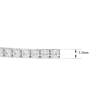 7 Carat Moissanite Tennis Bracelet In 14 Karat White Gold, 7 Inches