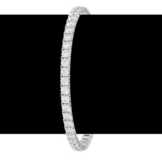 7 Carat Moissanite Tennis Bracelet In 14 Karat White Gold, 7 Inches
