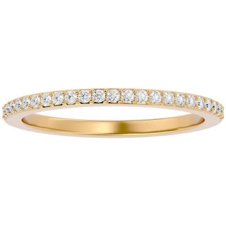1/4 Carat Diamond Wedding Band In 14 Karat Yellow Gold