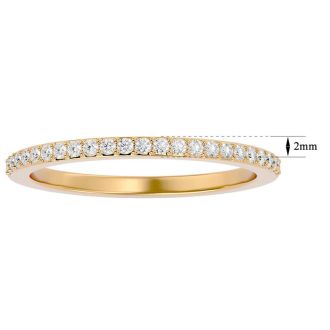 1/4 Carat Diamond Wedding Band In 14 Karat Yellow Gold