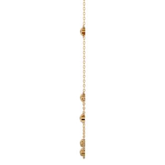 14 Karat Yellow Gold 1 1/2 Carat Diamonds By The Yard Necklace, 16-18 Inches