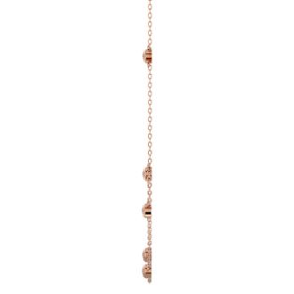 14 Karat Rose Gold 1 1/2 Carat Diamonds By The Yard Necklace, 16-18 Inches