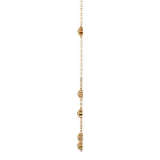 14 Karat Yellow Gold 2 Carat Diamonds By The Yard Necklace, 16-18 Inches