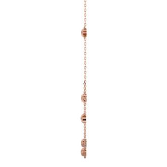 14 Karat Rose Gold 2 Carat Diamonds By The Yard Necklace, 16-18 Inches