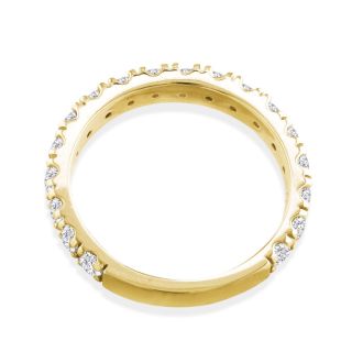 1ct Diamond Almost Eternity Band in 14k Yellow Gold. Incredible Value On Natural, Earth-Mined Diamonds!