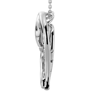 0.05 Carat Diamond Heart Necklace With Free Chain, 18 Inches