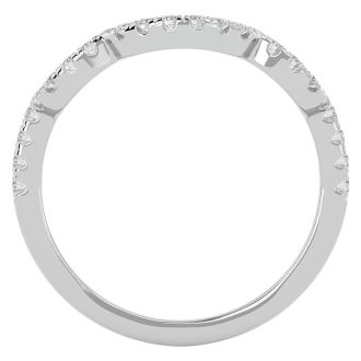 1/4 Carat Diamond Wedding Band In 14 Karat White Gold