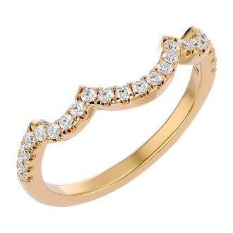 1/4 Carat Diamond Wedding Band In 14 Karat Yellow Gold