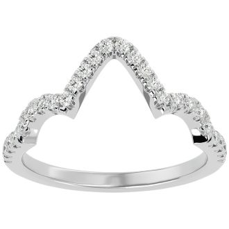 1/4 Carat Diamond Wedding Band In 14 Karat White Gold