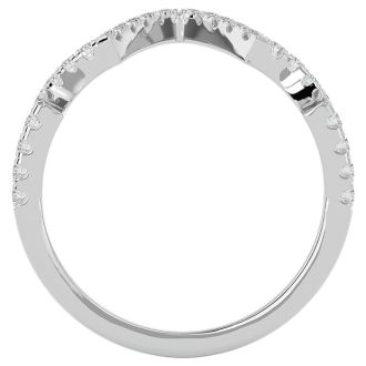 1/4 Carat Diamond Wedding Band In 14 Karat White Gold