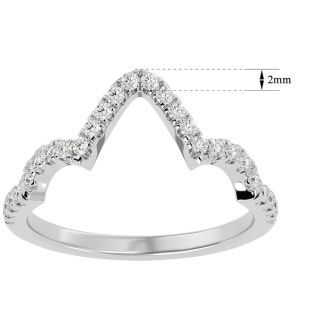1/4 Carat Diamond Wedding Band In 14 Karat White Gold